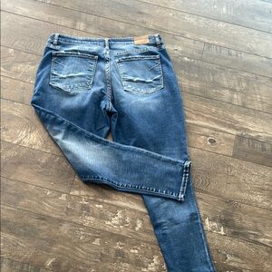 BKE Blue Skinny Jeans with Contrast Stitching